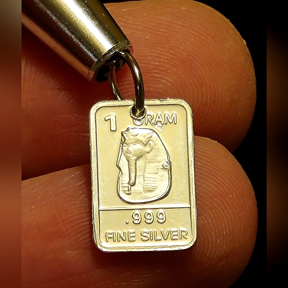 .999 Fine Silver Pendant / Charm Pharaoh